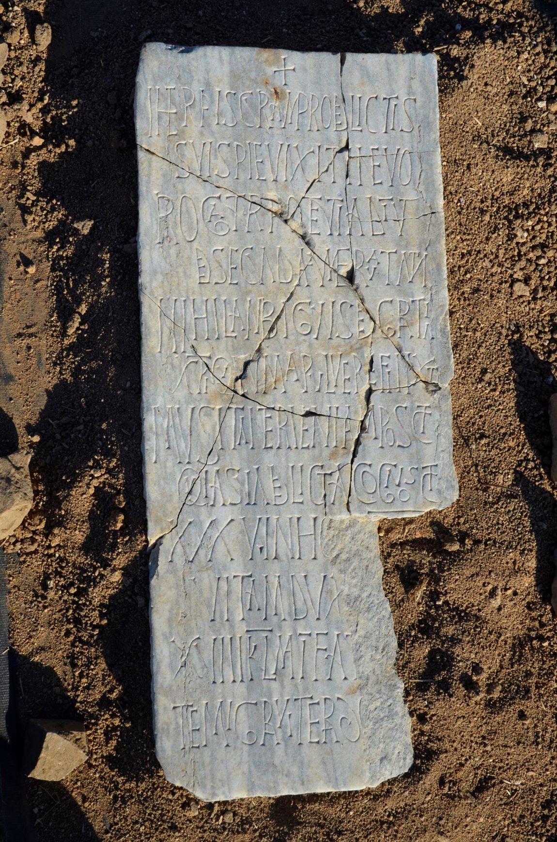 Inscripción funeraria de Hieronimus en La Losilla. Solienses, mayo 2021